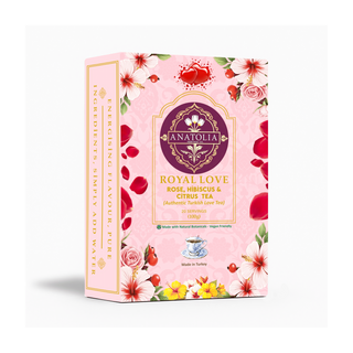 Turkish Love Tea Rose hibiscus loose leaf herbal tea UK