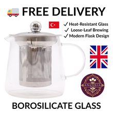 Glass Teapot with Infuser – Heat Resistant Borosilicate Tea Pot