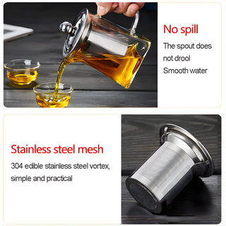 Glass Teapot with Infuser – Heat Resistant Borosilicate Tea Pot