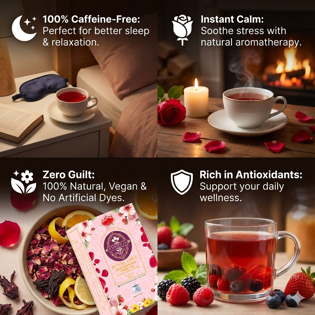 Turkish Love Tea,( Rose, Hibiscus, Rosehip, Citrus Loose Leaf Blend), Caffeine Free, 100g -  UK Stock