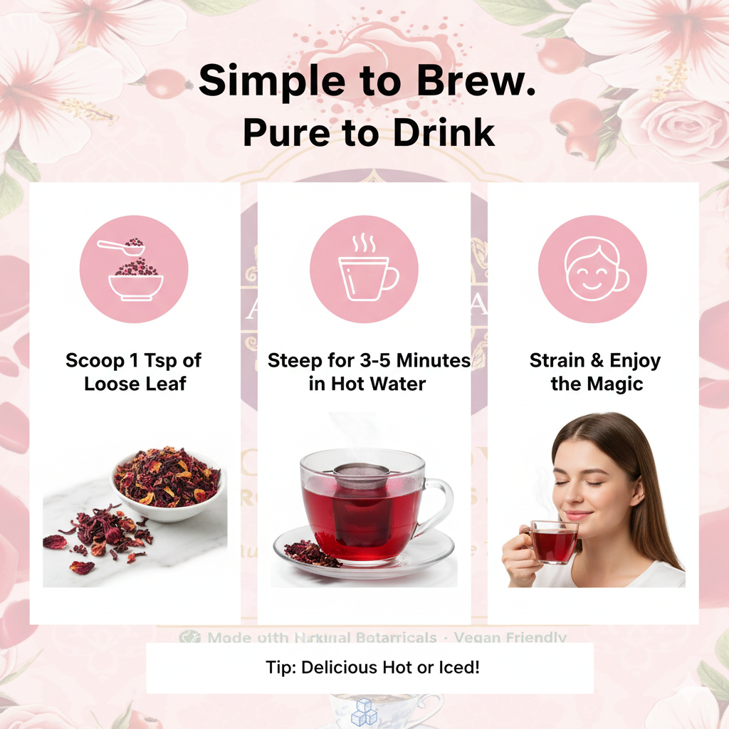Turkish Love Tea,( Rose, Hibiscus, Rosehip, Citrus Loose Leaf Blend), Caffeine Free, 100g -  UK Stock