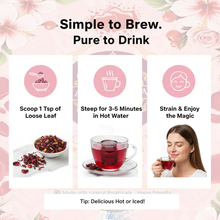 Turkish Love Tea,( Rose, Hibiscus, Rosehip, Citrus Loose Leaf Blend), Caffeine Free, 100g -  UK Stock