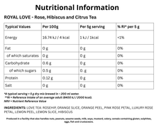 Turkish Love Tea,( Rose, Hibiscus, Rosehip, Citrus Loose Leaf Blend), Caffeine Free, 100g -  UK Stock